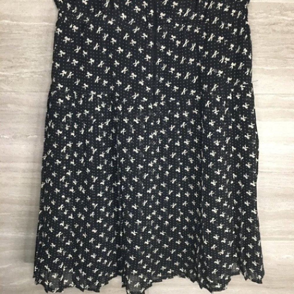 Anthro Willow & Clay Bow Print Pleated Dress - Picture 10 of 10